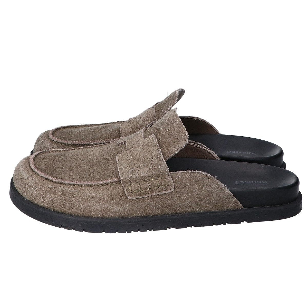 Hermes Go Mule Go Mules Suede Sandals — view 2