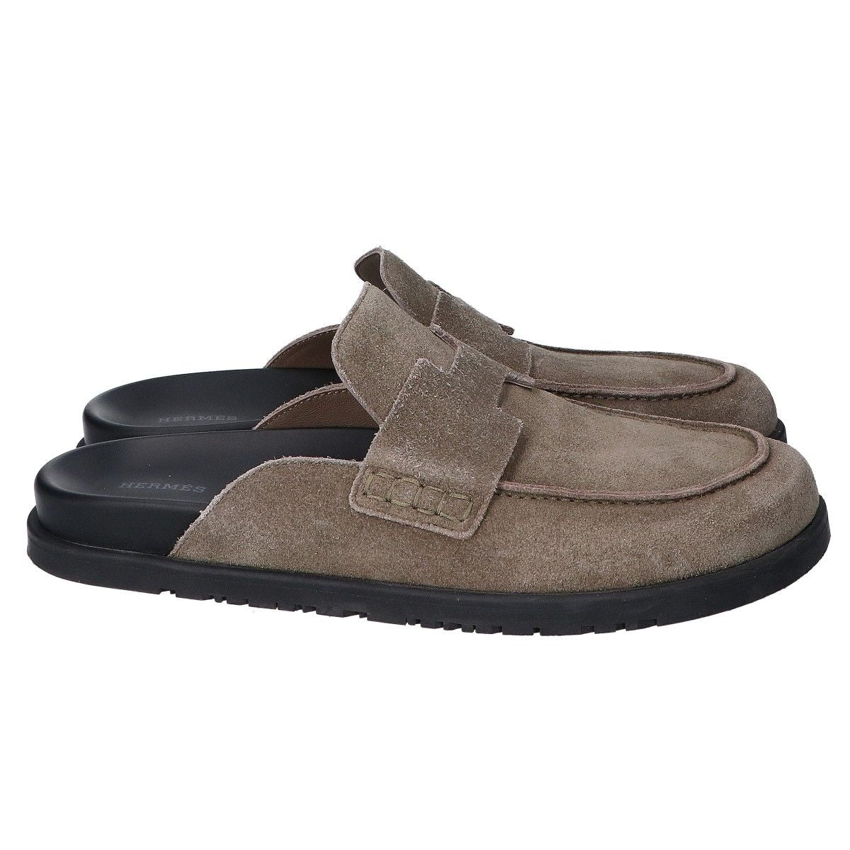 Hermes Go Mule Go Mules Suede Sandals — view 4