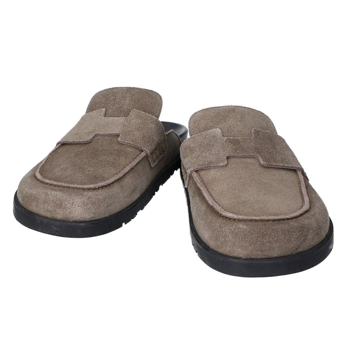 Hermes Go Mule Go Mules Suede Sandals