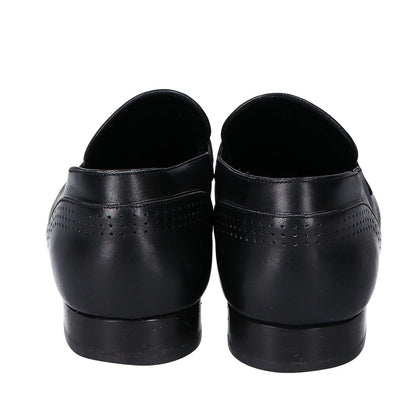 Louis Vuitton Black Leather Logo Loafers — view 3