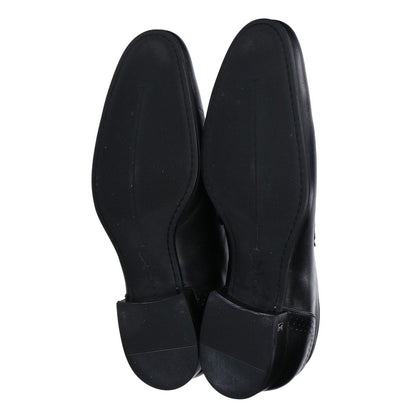 Louis Vuitton Black Leather Logo Loafers — view 6