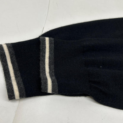 Hermes Black Cashmere 100 Zip Cardigan XL — view 8
