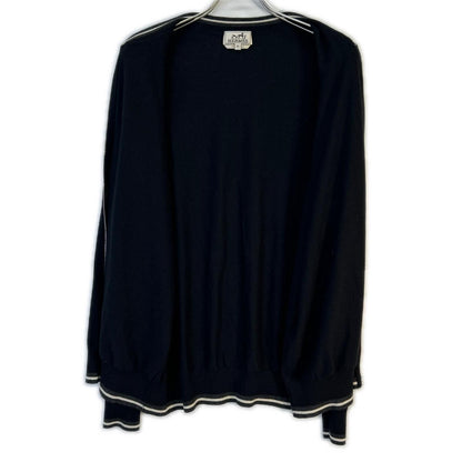 Hermes Black Cashmere 100 Zip Cardigan XL — view 3