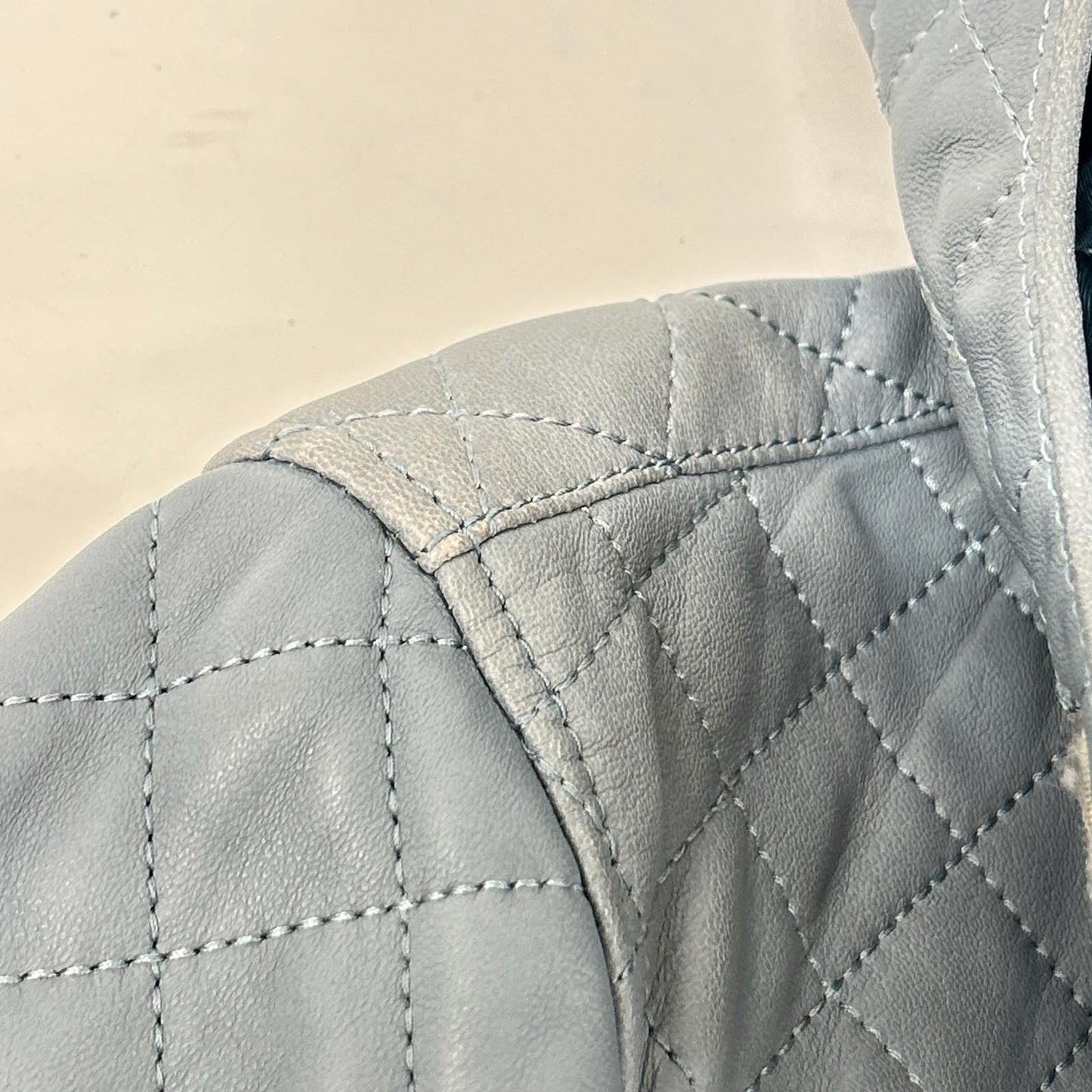 Dolce & Gabbana Light Blue Lambskin Zip Up Hoodie 44 — view 9