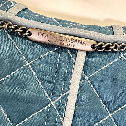 Dolce & Gabbana Light Blue Lambskin Zip Up Hoodie 44 — view 4