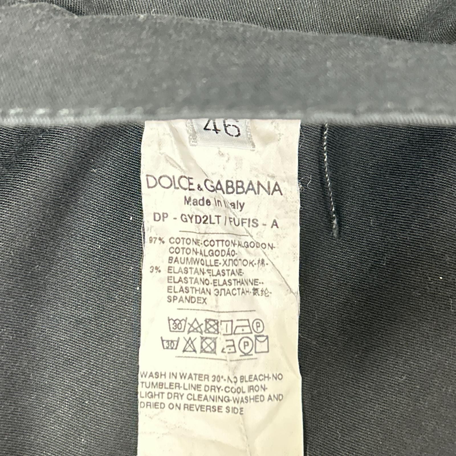 Dolce & Gabbana Black Classic Skinny Denim Pants 46 — view 4