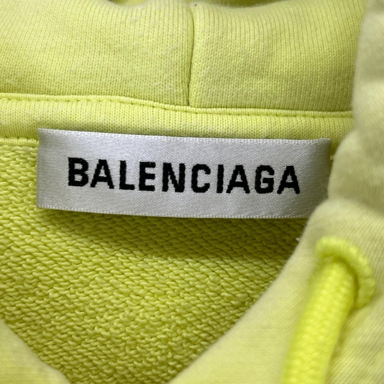 Balenciaga Yellow Crew Pullover Hoodie XS — view 3