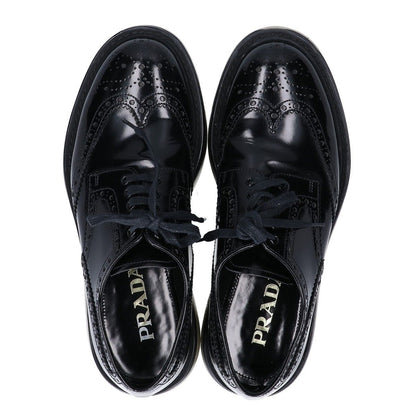 Prada Black Patent Air Sole Wingtip Shoes — view 5