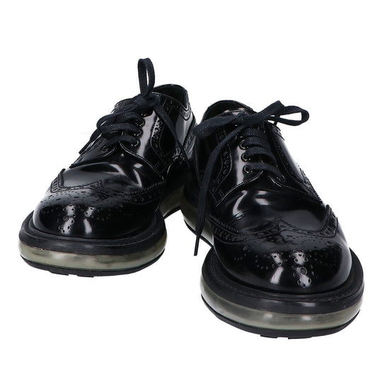 Prada Black Patent Air Sole Wingtip Shoes