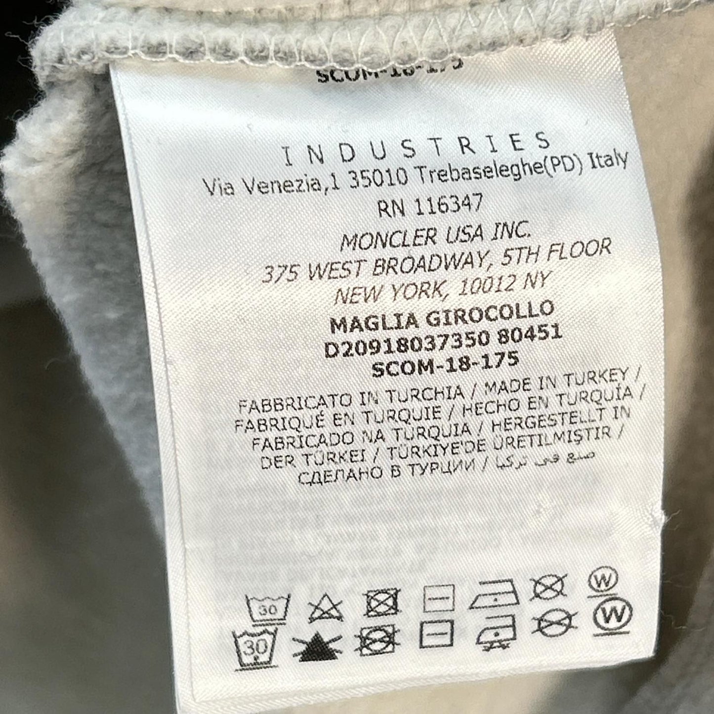 Moncler Gray Tricolor 952 Sweatshirt — view 4