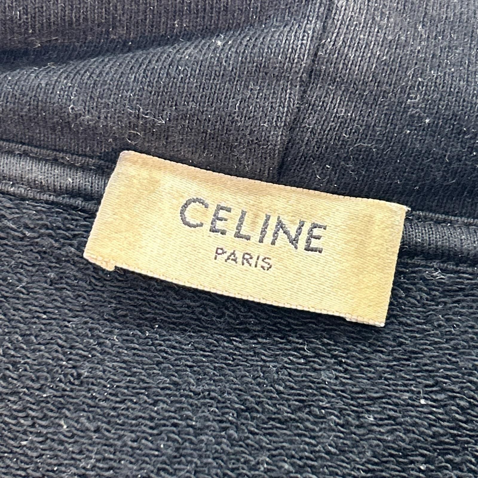 Celine Black Logo Cotton Fleece Hoodie-s — view 3