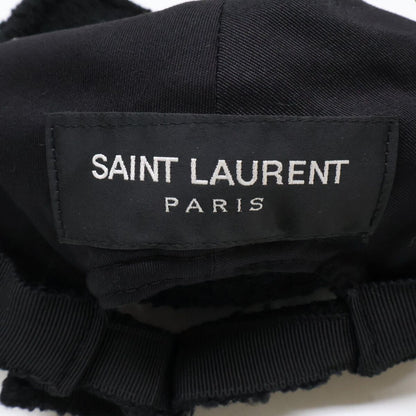 Saint Laurent Paris SL Logo Wool Cap 56 — view 7