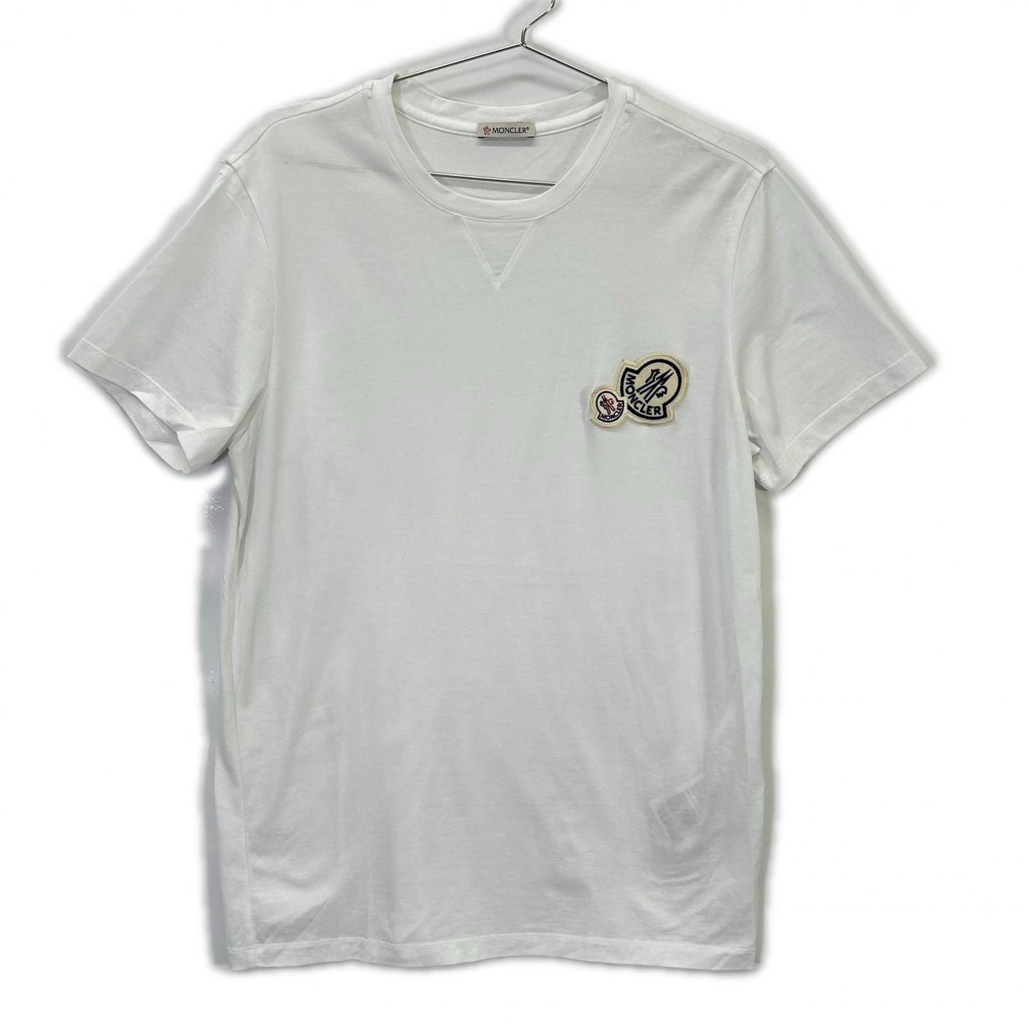 Moncler White SS T-Shirt Double Logo