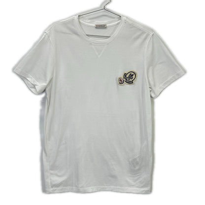 Moncler White SS T-Shirt Double Logo