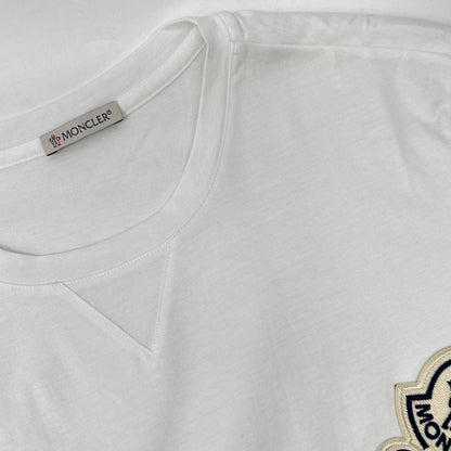 Moncler White SS T-Shirt Double Logo — view 8