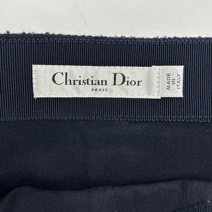 Dior Navy Pearl Button Rim Bubble Sarah Panel Mini Skirt — view 3