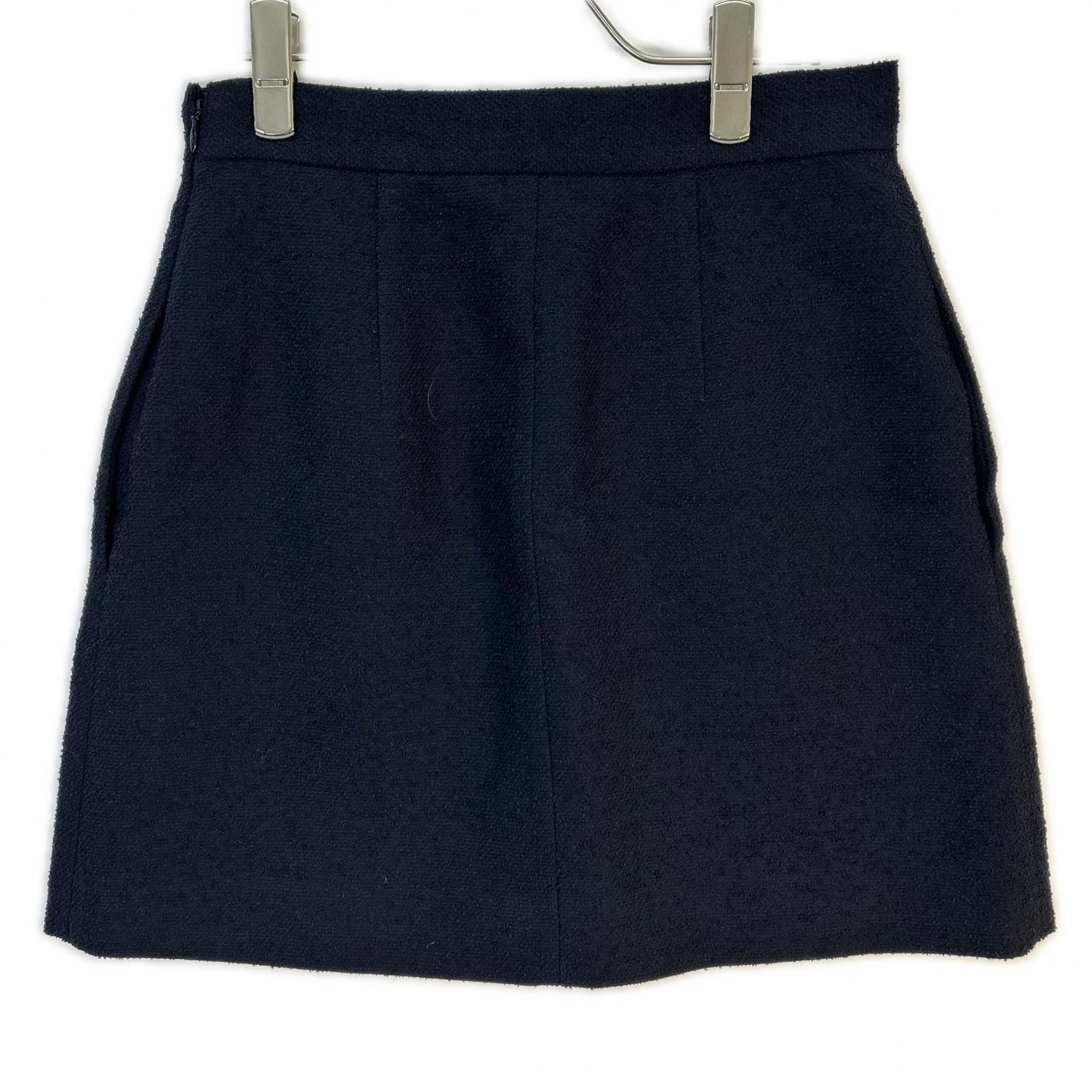 Dior Navy Pearl Button Rim Bubble Sarah Panel Mini Skirt — view 2