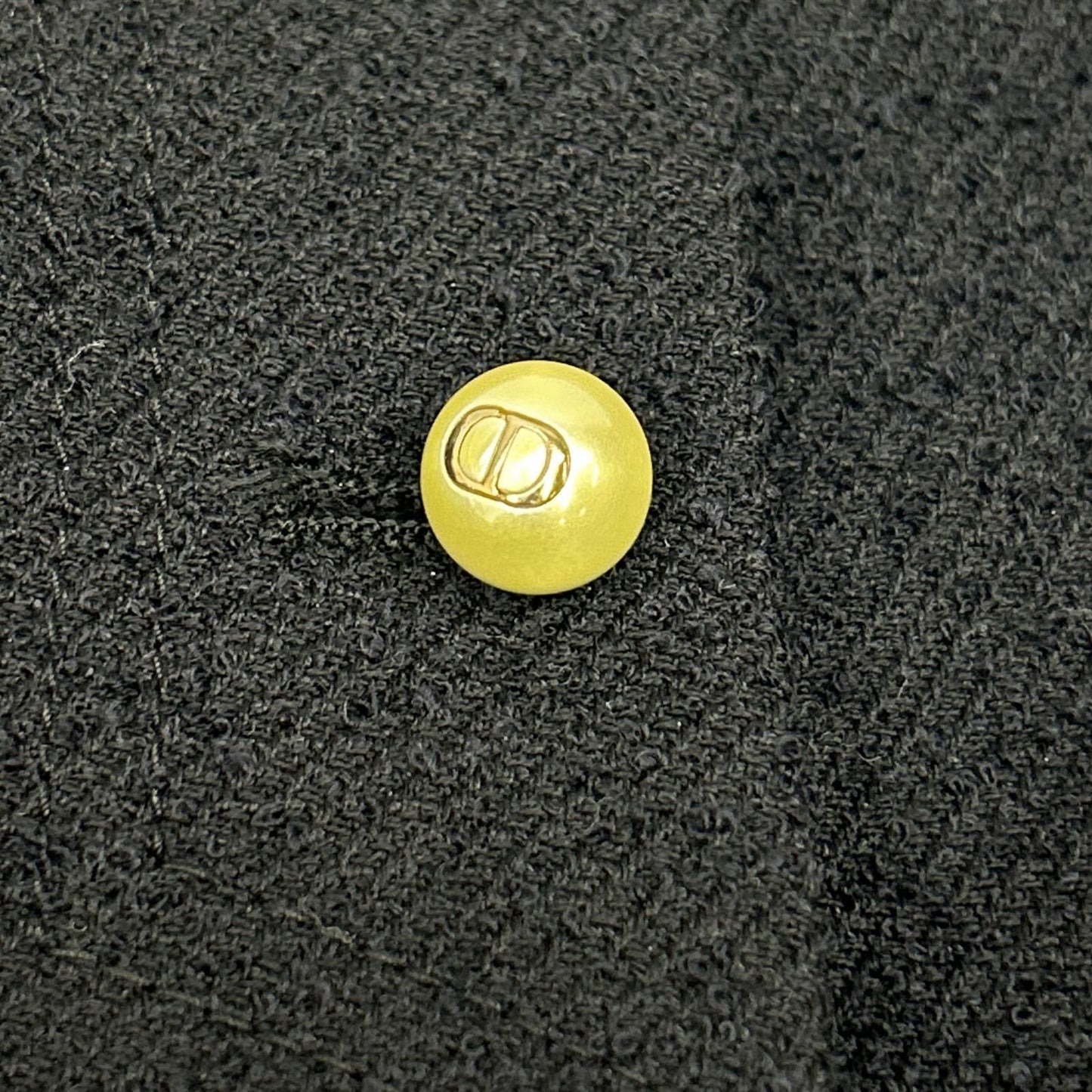 Dior Navy Pearl Button Rim Bubble Sarah Panel Mini Skirt — view 7