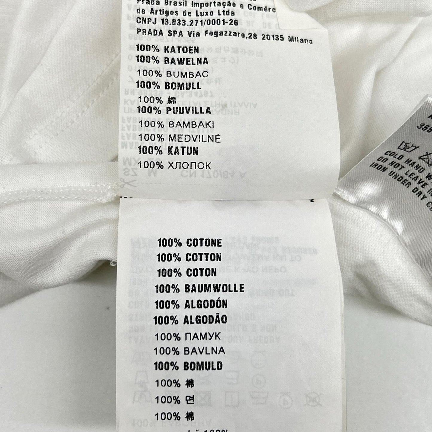 Prada Made White Cotton T-Shirt — view 5