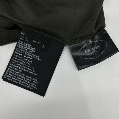 Prada Khaki Cotton T-Shirt — view 4