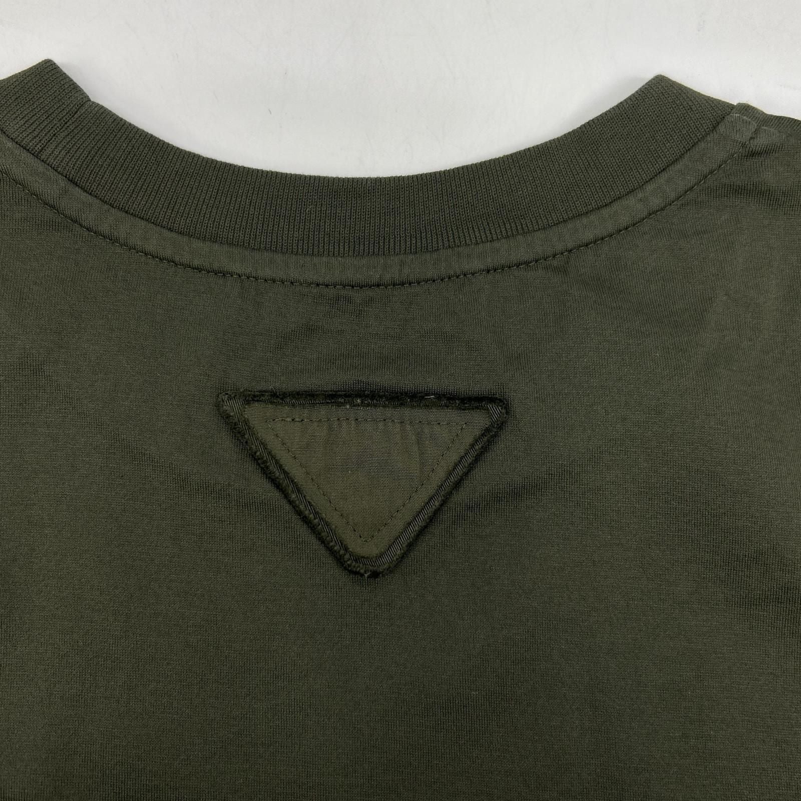 Prada Khaki Cotton T-Shirt — view 8