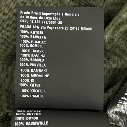 Prada Khaki Cotton T-Shirt — view 5