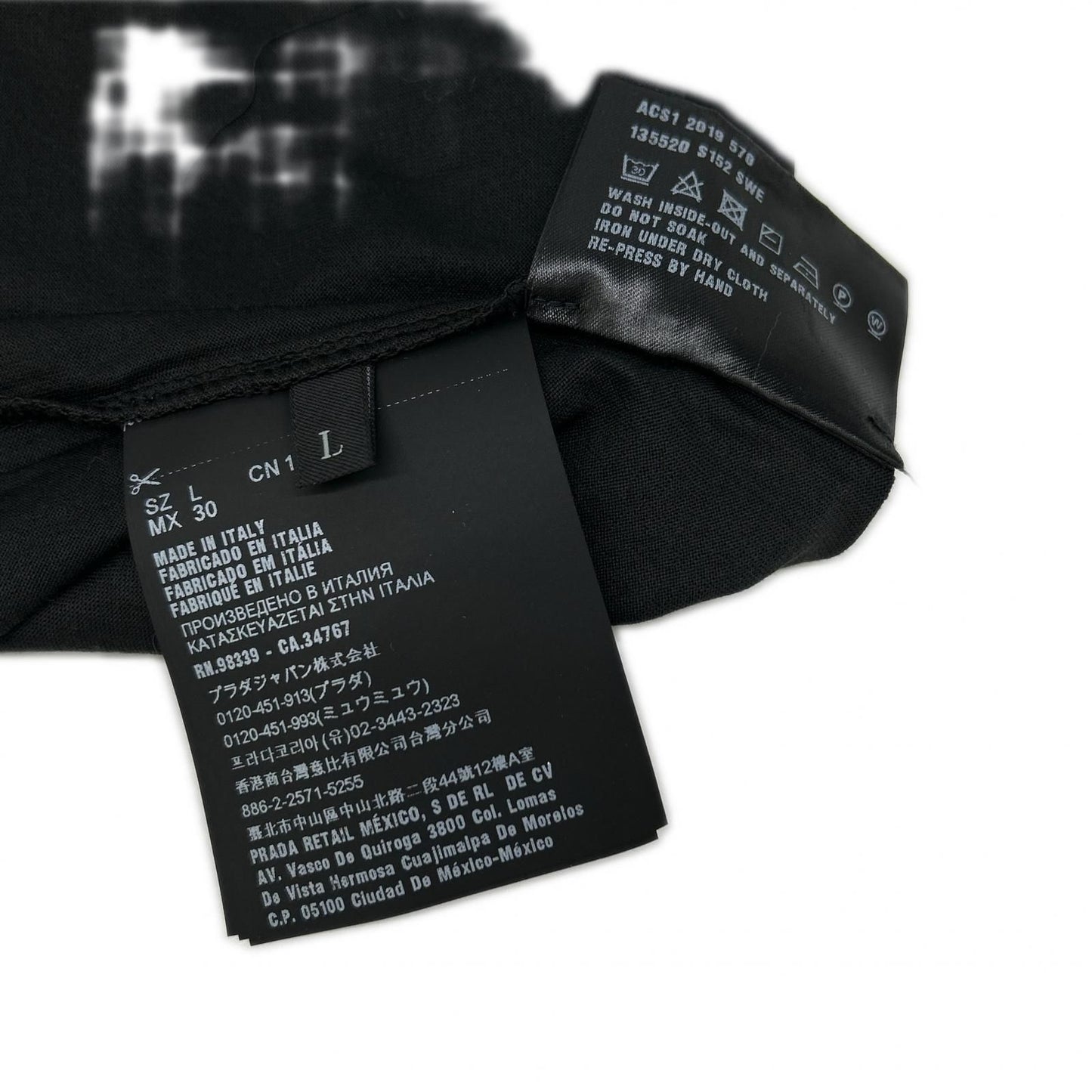 Prada Black Cotton T-Shirt — view 5