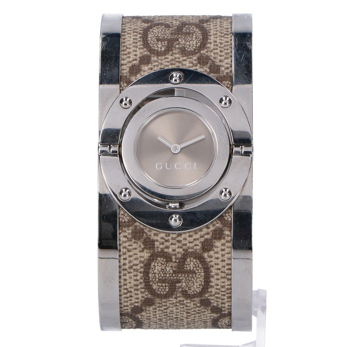 Gucci 112 Toile Collection Wide Bangle Quartz Watch — view 2