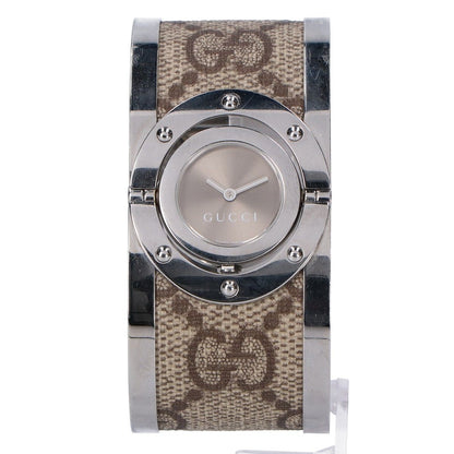 Gucci 112 Toile Collection Wide Bangle Quartz Watch — view 2