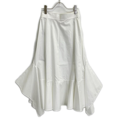 Hermes White Cotton Mermaid Skirt 34