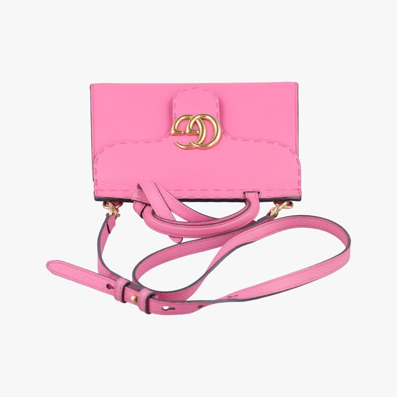 Gucci GG Marmont Pink Leather Messenger — view 8