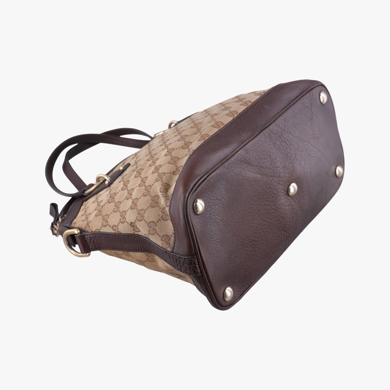 Gucci Issima Brown Leather Canvas Messenger — view 7