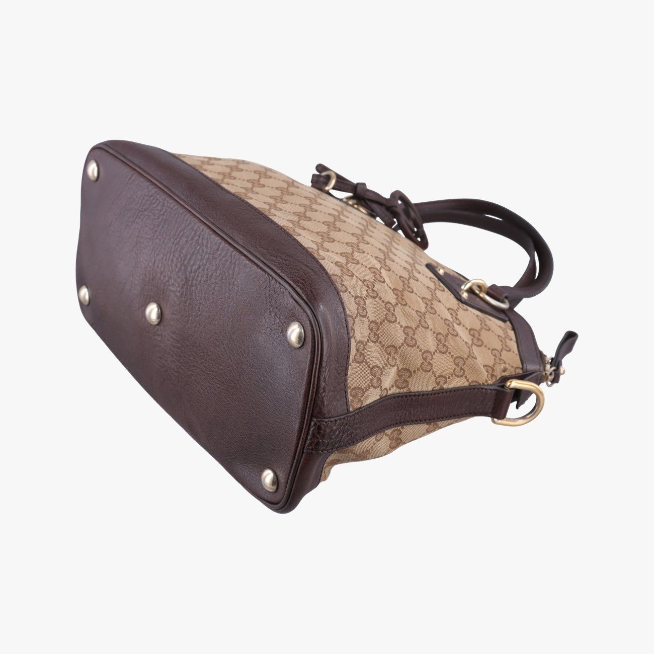 Gucci Issima Brown Leather Canvas Messenger — view 4