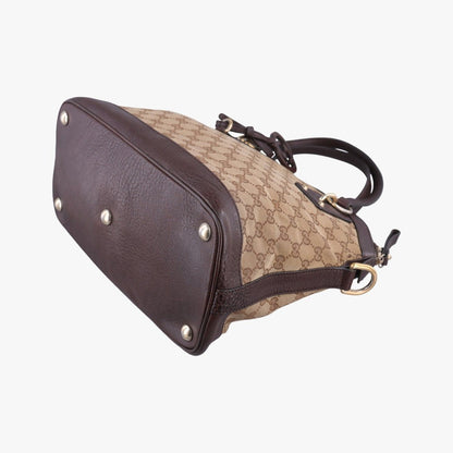 Gucci Issima Brown Leather Canvas Messenger — view 4