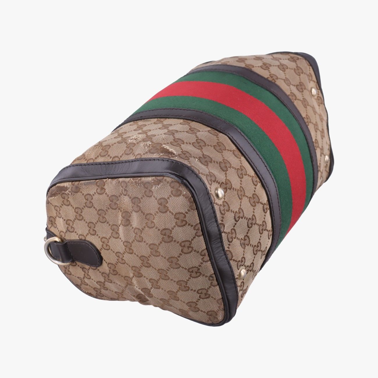 Gucci Sherry Line Beige Green Red Canvas Leather Messenger — view 5
