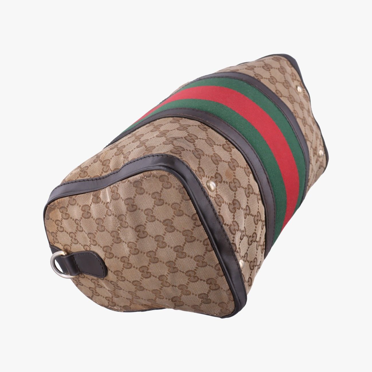 Gucci Sherry Line Beige Green Red Canvas Leather Messenger — view 7