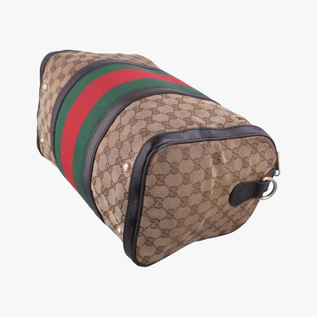 Gucci Sherry Line Beige Green Red Canvas Leather Messenger — view 6