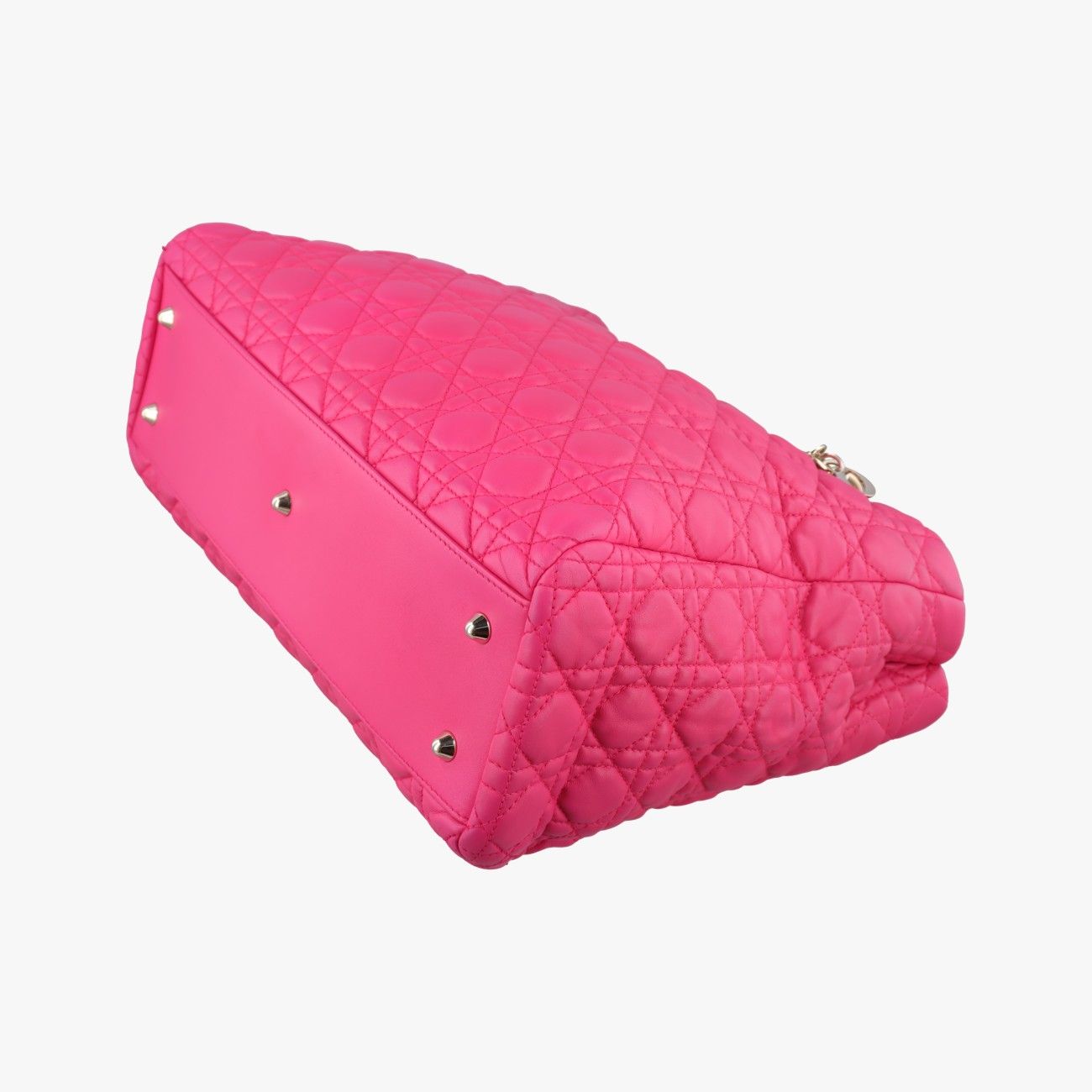 Dior Cannage Soft Shopping Pink Lambskin Messenger — view 4