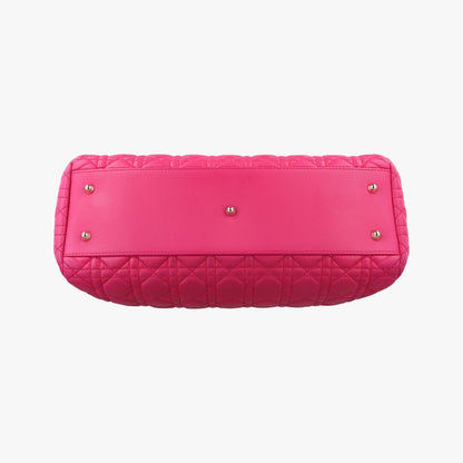 Dior Cannage Soft Shopping Pink Lambskin Messenger — view 3