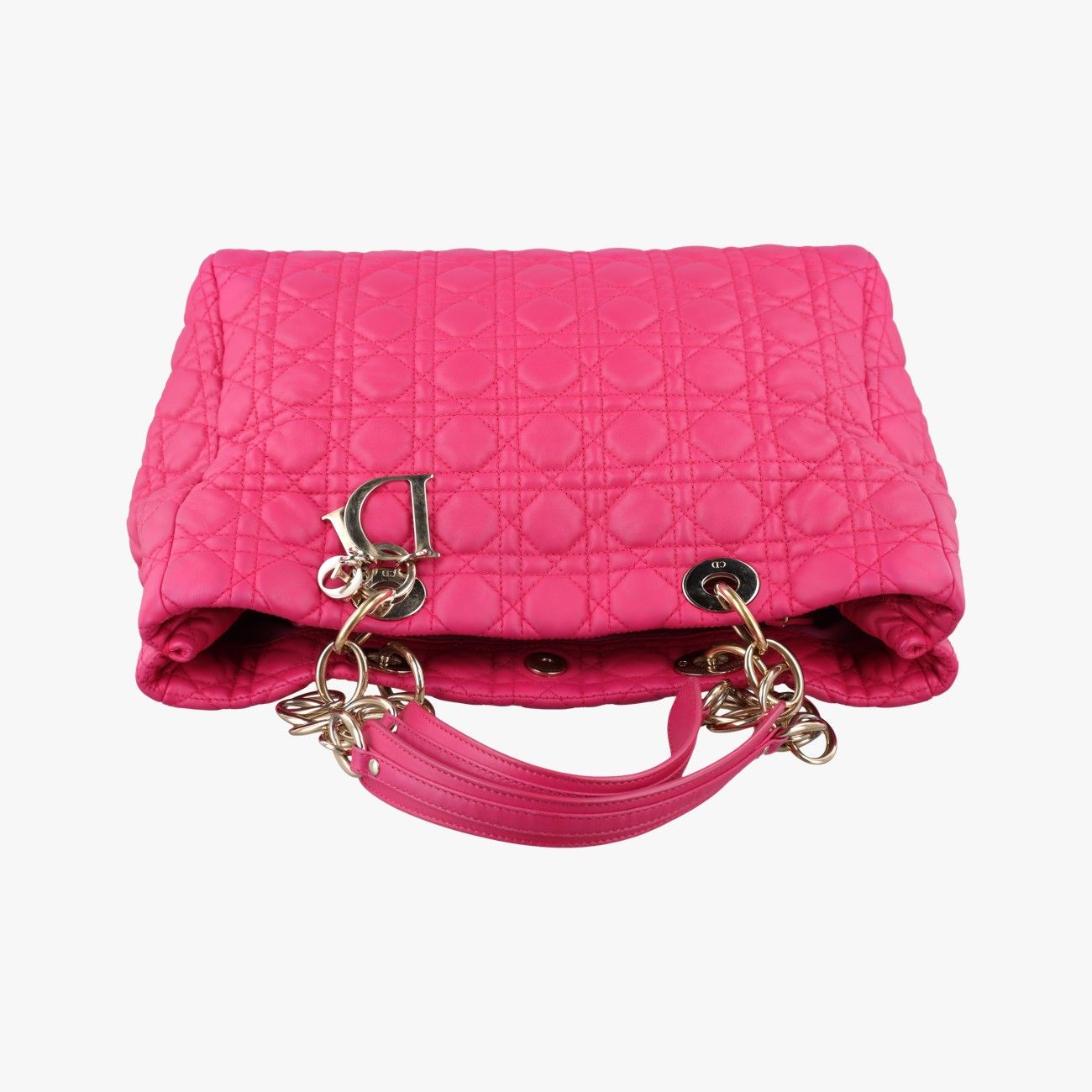 Dior Cannage Soft Shopping Pink Lambskin Messenger — view 8