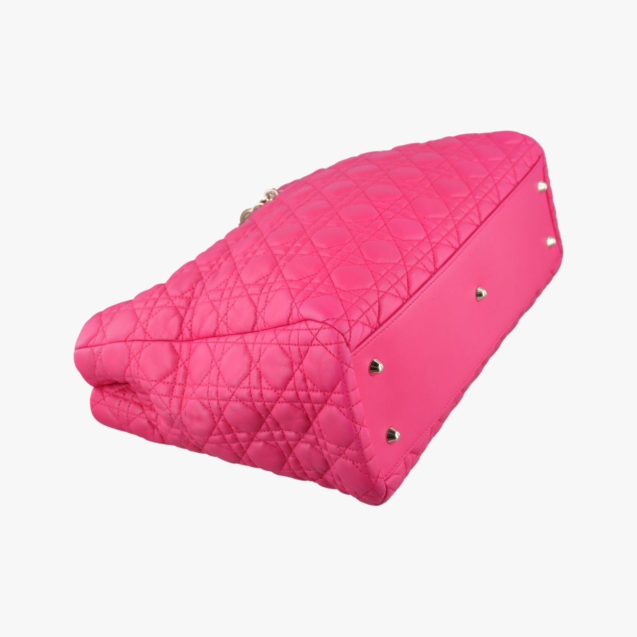 Dior Cannage Soft Shopping Pink Lambskin Messenger — view 5