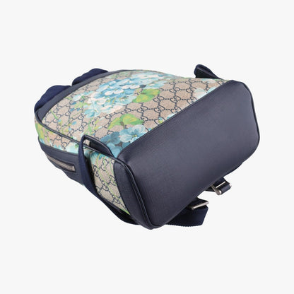 Gucci GG Blue Mus Beige Navy Multicolor Canvas Backpack — view 7
