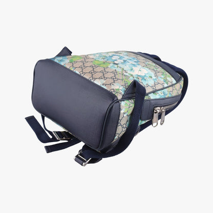 Gucci GG Blue Mus Beige Navy Multicolor Canvas Backpack — view 6