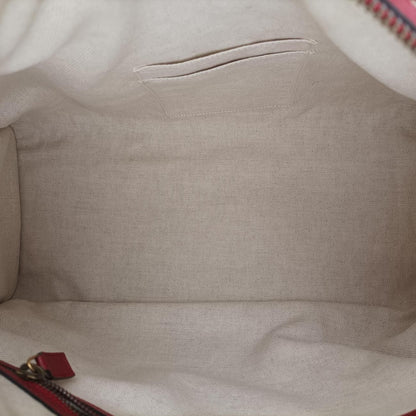 Gucci Soft GG Supreme Courier Duffle Beige Red Canvas Leather — view 9
