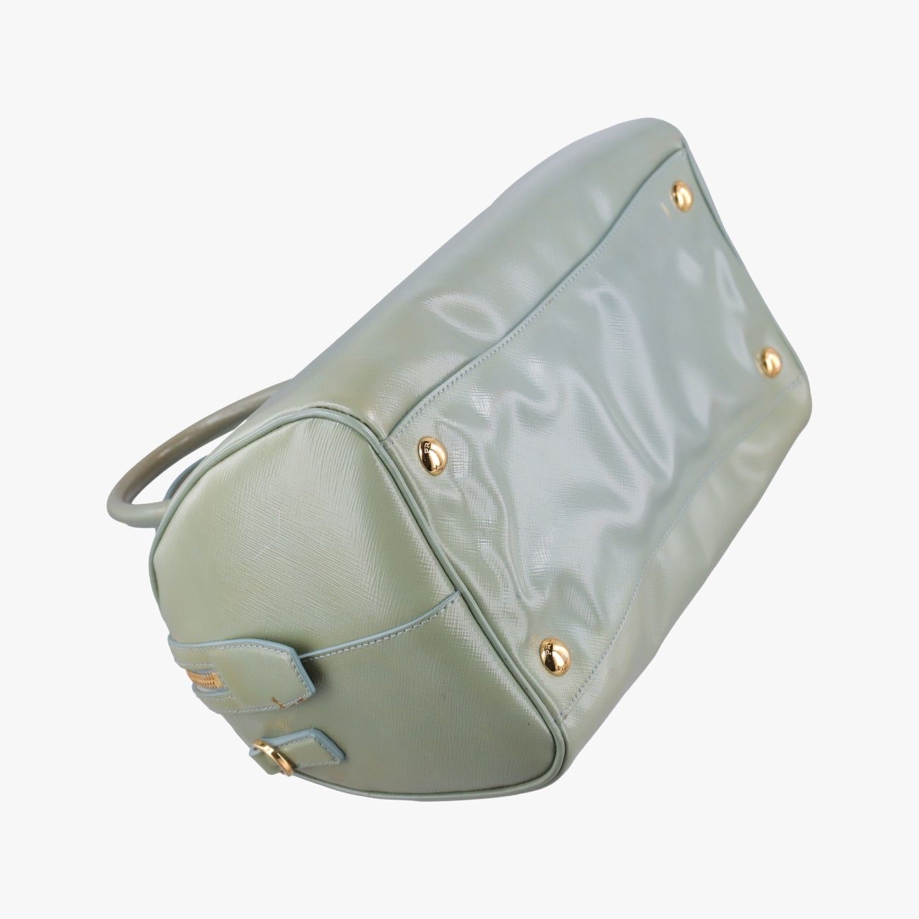 Prada Bow Sling Bag Green Patent Saffiano Leather — view 7