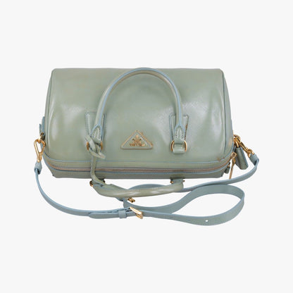Prada Bow Sling Bag Green Patent Saffiano Leather — view 8