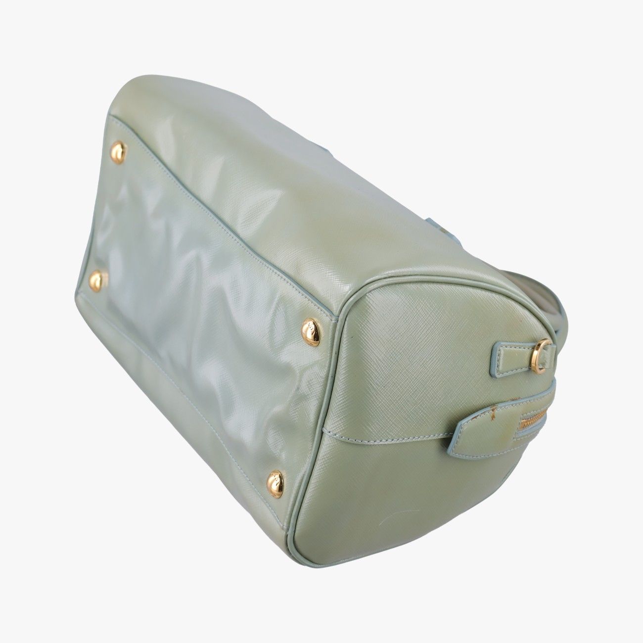 Prada Bow Sling Bag Green Patent Saffiano Leather — view 4