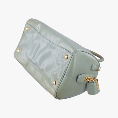 Prada Bow Sling Bag Green Patent Saffiano Leather — view 6