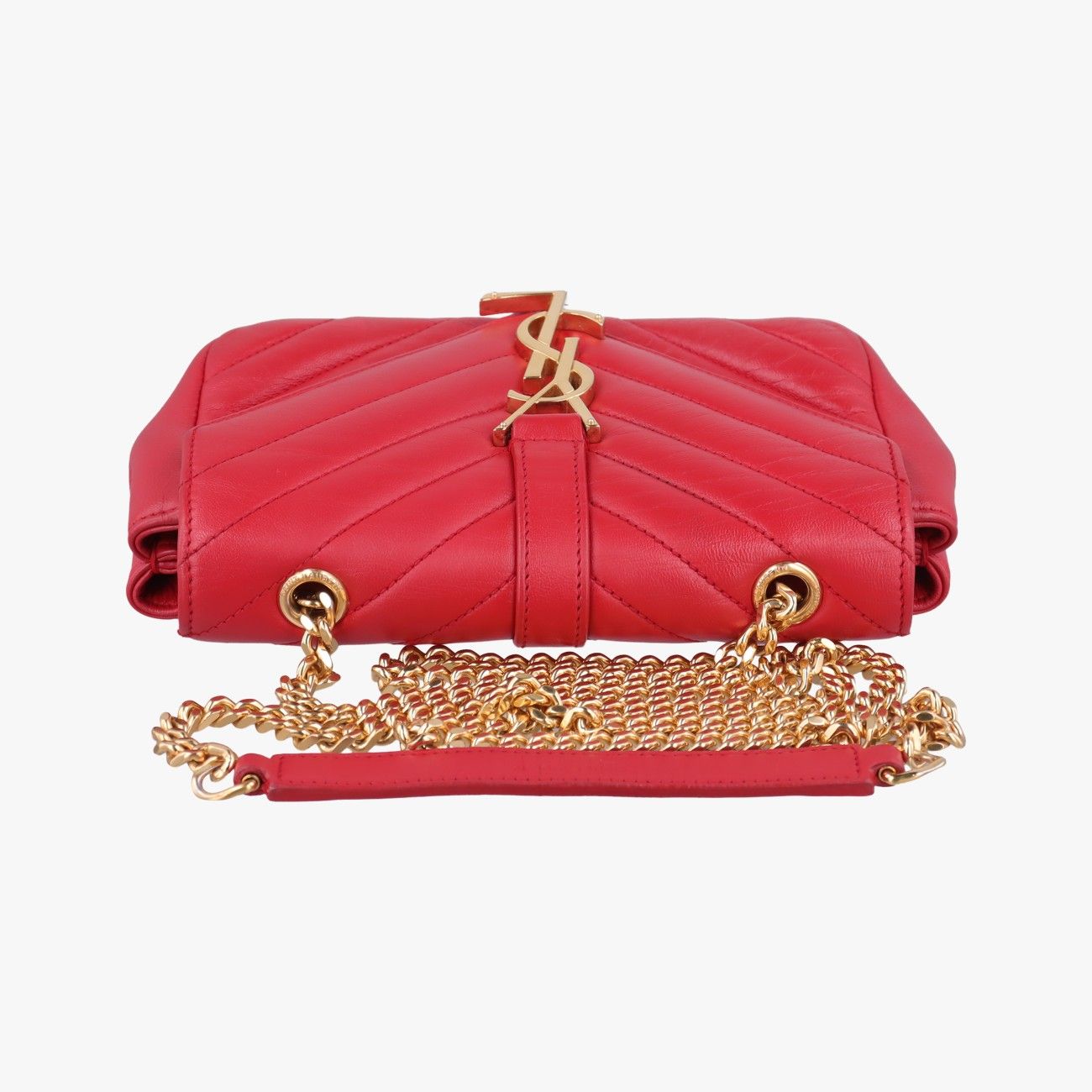 Saint Laurent Baby Chai Red Leather Messenger — view 8