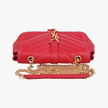 Saint Laurent Baby Chai Red Leather Messenger — view 8